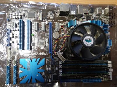 Лот: 4764253. Фото: 1. Материнская Плата ASUS P7P55D-E... Материнские платы