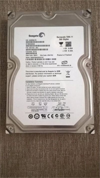 Лот: 7550289. Фото: 1. Жесткий диск Seagate Barracuda... Жёсткие диски (HDD)