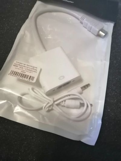 Лот: 16739586. Фото: 1. Переходник hdmi to vga Adepter. Шлейфы, кабели, переходники