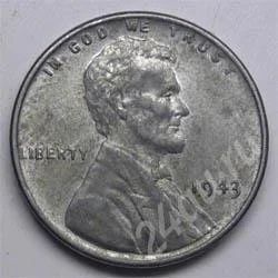 Лот: 654686. Фото: 1. США. 1 цент 1943г. Железо!. Америка