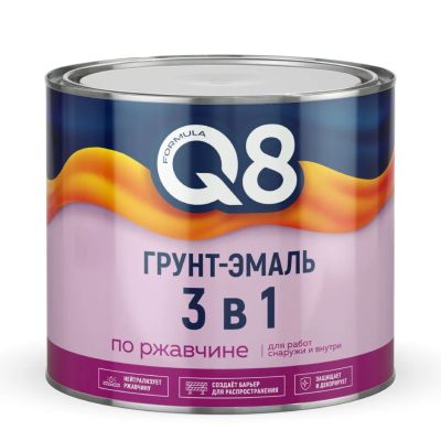 Лот: 25394961. Фото: 1. Грунт-эмаль Formula Q8, по ржавчине... Краски, лаки, растворитель