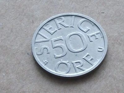 Лот: 13293834. Фото: 1. Монета 50 эри оре ере Швеция 1978... Европа