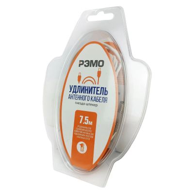 Лот: 24551615. Фото: 1. Кабель Рэмо удлинитель 7,5 м White. Другое (тв и видео)