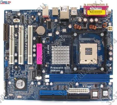 Лот: 2309371. Фото: 1. Материнская плата Asrock P4VM800... Материнские платы