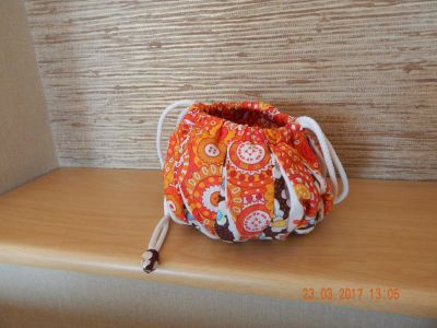 Лот: 9390120. Фото: 1. Сумочка омияге оранжевая. Готовые изделия
