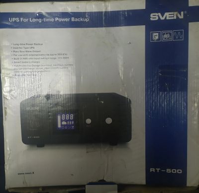 Лот: 16678642. Фото: 1. SVEN RT-500 Бесперебойник для... ИБП, аккумуляторы для ИБП