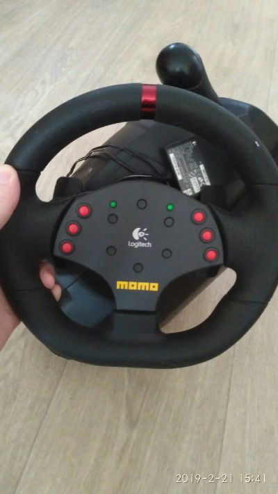 Лот: 13264892. Фото: 1. руль logitech. Рули, джойстики