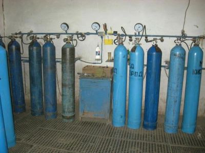 Лот: 11693835. Фото: 1. Кислород (6 куб.м., 40 литров... Баллоны, газ в баллонах