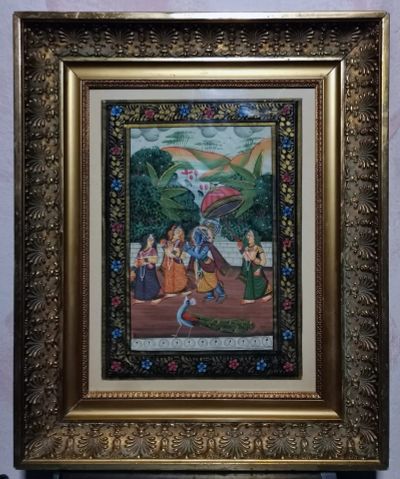 Лот: 15857893. Фото: 1. Античная живопись, Индия, тушь... Картины, гравюры
