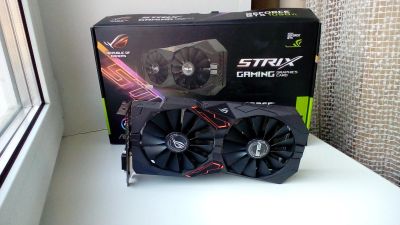 Лот: 13282610. Фото: 1. Asus GTX 1050TI STRIX. Видеокарты