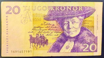 Лот: 19451504. Фото: 1. Швеция 20 крон 2001 из оборота... Россия, СССР, страны СНГ