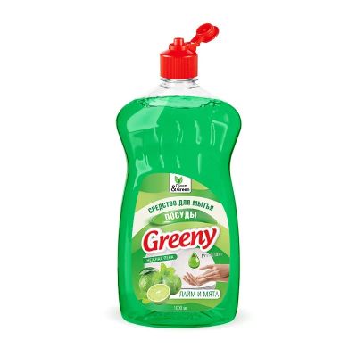 Лот: 20583455. Фото: 1. Средство для мытья посуды "Greeny... Бытовая химия