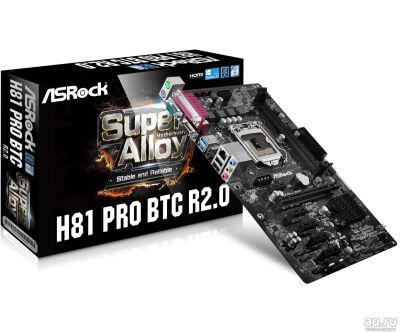 Лот: 13747505. Фото: 1. ASRock H81 pro BTC R2.0 материнская... Материнские платы