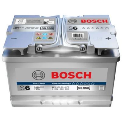 Лот: 3220979. Фото: 1. Bosch-70R S6 обр. AGM зал. Германия. Аккумуляторы