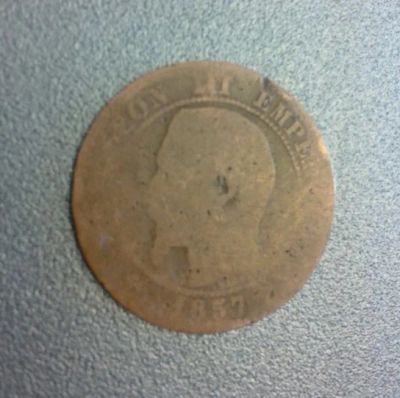 Лот: 11160088. Фото: 1. 10 центимес 1857 Франция 10 сантимес... Европа