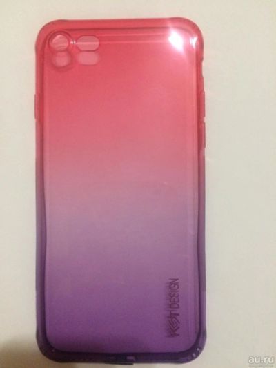 Лот: 11041770. Фото: 1. Чехол iPhone 7/ 8 Силикон Розово-Фиолетовый... Чехлы, бамперы