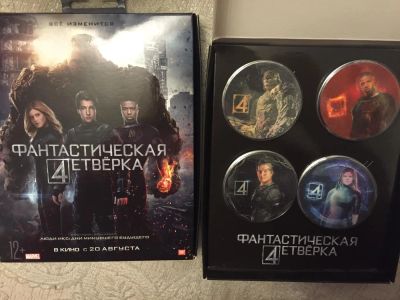 Лот: 6497212. Фото: 1. 3D значки "фантастическая четверка... Сувенирные
