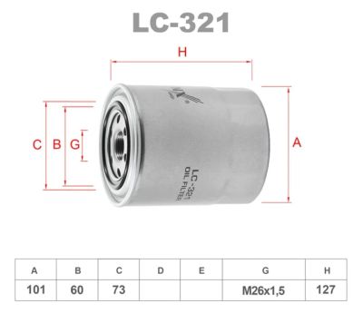 Лот: 22183283. Фото: 1. Фильтр масляный C-306 Lynx LC-321... Расходные материалы
