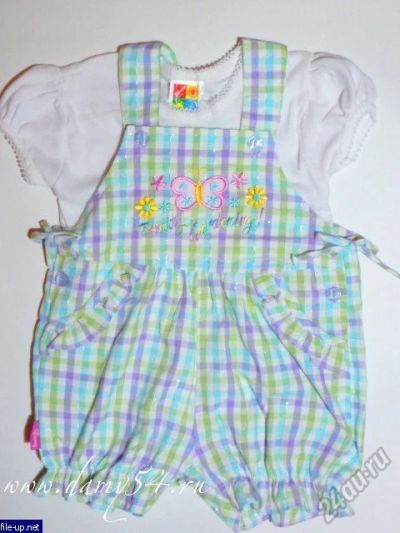 Лот: 5556926. Фото: 1. Новый летний комбез дев. р80 хлопок. Костюмы, пиджаки, комбинезоны
