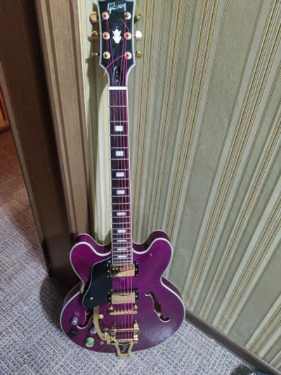 Лот: 21089711. Фото: 1. Gibson ess335+bigsby (Левша). Гитары