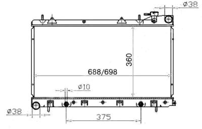 Лот: 3701867. Фото: 1. Радиатор subaru forester/impreza... Двигатель и элементы двигателя
