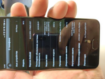 Лот: 12584850. Фото: 1. Xiaomi mi 6 6/64 black. Смартфоны