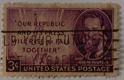 Лот: 25798498. Фото: 1. Марки_США, 3 цента 1947 г., Столетие... Марки