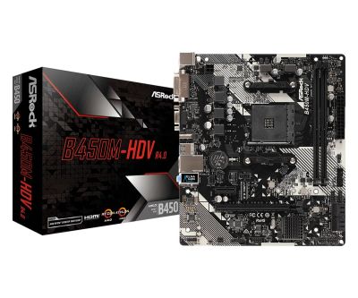 Лот: 24947246. Фото: 1. Мат.плата SocAM4 AMD B450 ASRock... Материнские платы