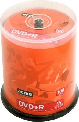 Лот: 4810506. Фото: 1. Диск DVDR INTRO 4.7Gb 16x Cake... CD, DVD, BluRay