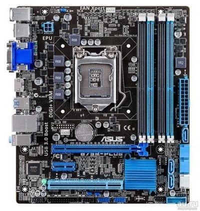 Лот: 18292150. Фото: 1. Asus B75M (USB 3.0, Sata 6.0... Материнские платы