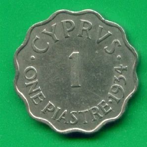 Лот: 8798245. Фото: 1. Британский Кипр 1 пиастра 1934... Европа