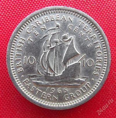 Лот: 2688028. Фото: 1. (№2447/LF) 10 центов 1965 (Британские... Америка