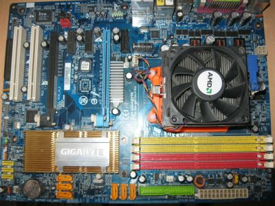 Лот: 6803343. Фото: 1. Мат.плата + Процессор. Gigabyte... Материнские платы