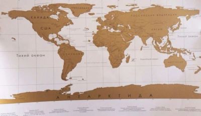 Лот: 4615413. Фото: 1. Стирательная карта мира 58см х... Сувенирные мелочи
