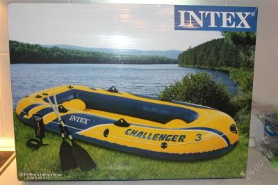 Лот: 1560636. Фото: 1. Лодка надувная Intex "Challendger-3... Красноярск