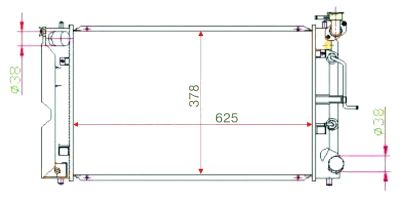Лот: 3696862. Фото: 1. Радиатор toyota corolla (00-06... Двигатель и элементы двигателя