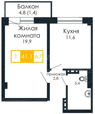 Лот: 20591693. Фото: 1. Красноярск Кутузова ул.,. Квартиры, студии