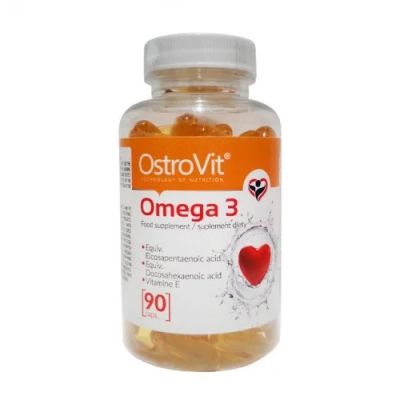 Лот: 9088650. Фото: 1. Омега 3 OstroVit Omega 3 90 капсул. Спортивное питание, витамины