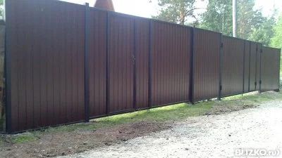 Лот: 6529838. Фото: 1. Ворота из профлиста с калиткой. Ворота, заборы, шлагбаумы