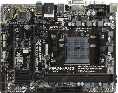 Лот: 11155609. Фото: 1. Материнская плата Gigabyte GA-F2A68HM-DS2. Материнские платы