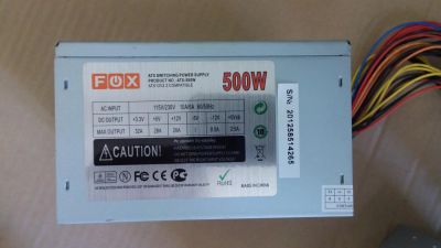 Лот: 4386573. Фото: 1. Блок питания FOX (Foxline) 500вт. Корпуса, блоки питания