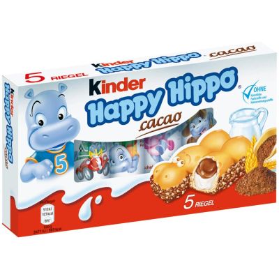 Лот: 9861299. Фото: 1. kinder Happy Hippo Cacao 5шт Multipack. Шоколад, конфеты