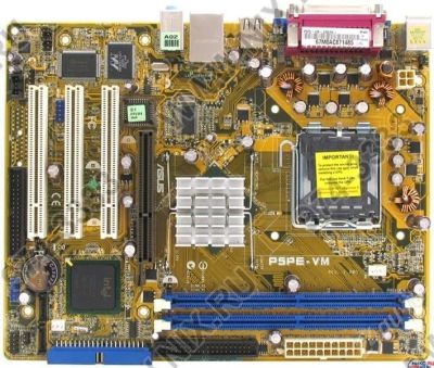 Лот: 441065. Фото: 1. Материнская плата Asus P5PE-VM... Материнские платы