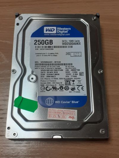 Лот: 18422450. Фото: 1. HDD 250gb SATA, жесткий диск для... Жёсткие диски (HDD)