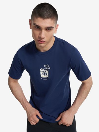 Лот: 25321313. Фото: 1. Футболка мужская adidas, Синий. Другое (спортивная одежда)