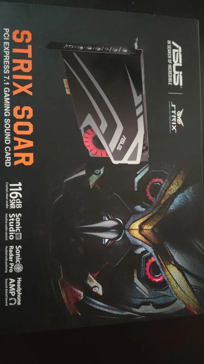 Лот: 19450531. Фото: 1. asus strix soar на гарантии до... Звуковые карты