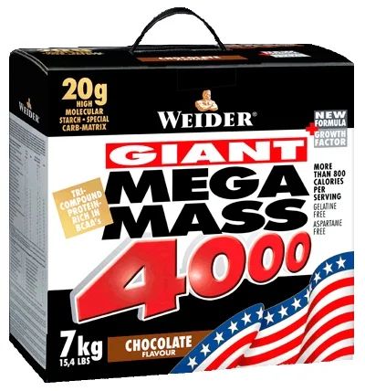 Лот: 5450523. Фото: 1. Гейнер Weider Mega Mass 4000 7кг... Спортивное питание, витамины