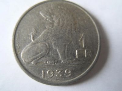 Лот: 5459148. Фото: 1. Бельгия 1 франк 1939. Европа