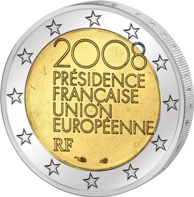Лот: 2799744. Фото: 1. Франция. 2 евро (Председательство... Европа