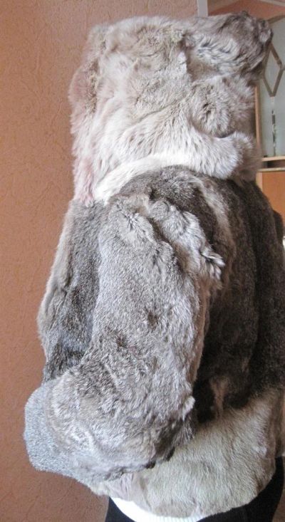 Лот: 3435330. Фото: 1. Шубка из кролика-серая. Верхняя одежда